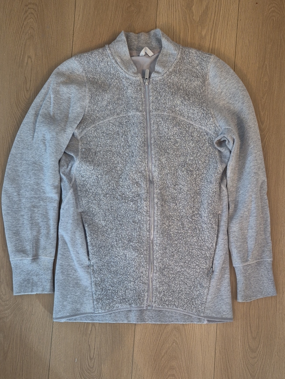 Kids' Full-Zip Heather Gray Sherpa Jacket